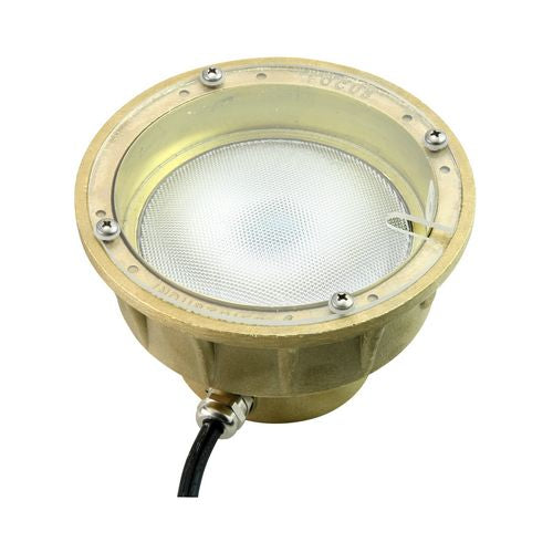 Focus Industries 12V 25W Die-Cast Brass Underwater Light with High-Impact Clear Acrylic Lens