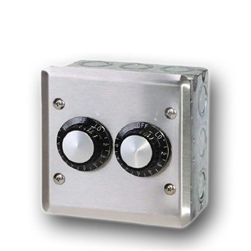 Infratech 14-4205  Dual Input Patio Heat Regulator, 15A Flush Mount w/Stainless Steel Wall Plate & Gang Box - 240V