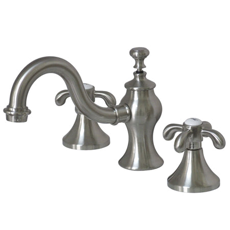 Kingston Brass KS7168TX KS7168TX FRENCH COUNTRY 8" Widespread Lavatory Faucet with Brass Pop-Up, SN