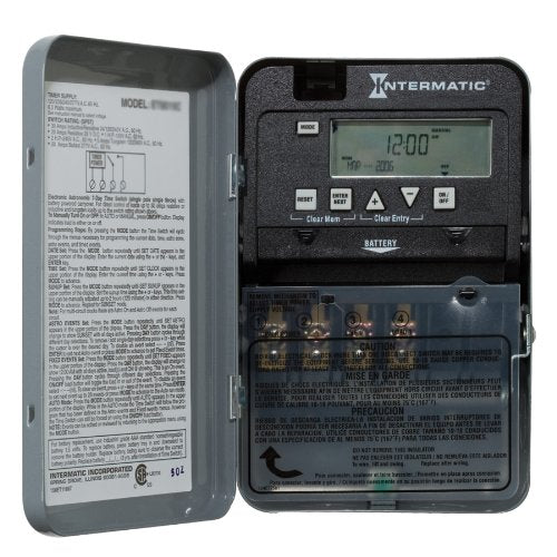 Intermatic Timer, Multi-Voltage 30A DPST 24-Hour Electronic Time Switch