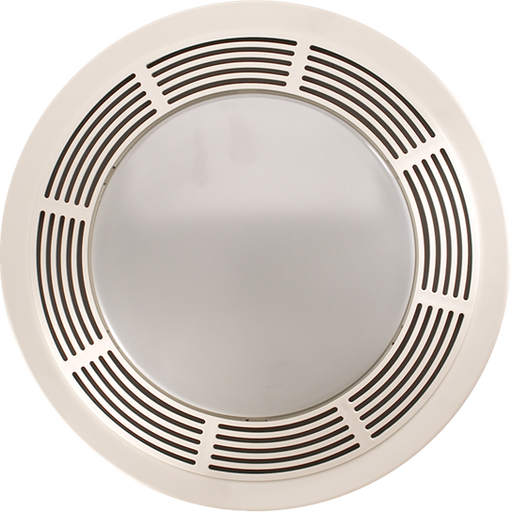 Broan Bathroom Fan, 100 CFM for 4" Ducts w/Light - White