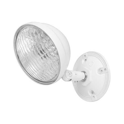 Dual-Lite OMSSW0605 Emergency Light by Hubbell, 6V, 5.4W, Incandescent Outdoor Remote Single Lighting Head - White