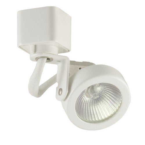 Halo Track Lighting, Lazer Low Voltage MR16 Power Trac Gimbal Ring Track Fixture - White