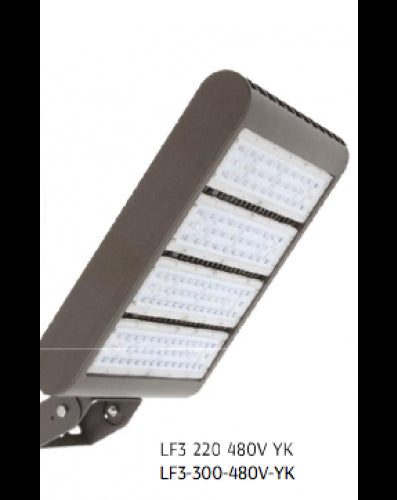 Westgate Mfg. LF3-300CW-480V LED Outdoor Light, 300W 480V 5000K Flood Light w/ Yoke - Bronze
