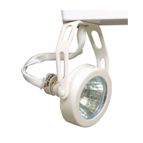 Halo Track Lighting, Lazer Low Voltage MR16 Gimbal Ring Track Fixture - White 