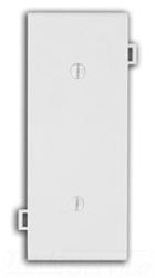 Leviton Blank Wall Plate, Center-Gang, Thermoplastic/Nylon, Standard - White