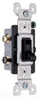 Pass & Seymour 100-Pack Toggle Switch, 15A 120 VAC, Three Way, Grounded - Black