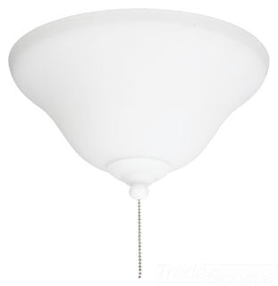 Sea Gull Lighting Ceiling Fan Light Kit, 60W Candelabra Base Incandescent, 3-Lamp - Satin White Bowl