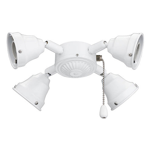 Nutone Fan, 4-Light Fitter for Indoor Ceiling Fans - White