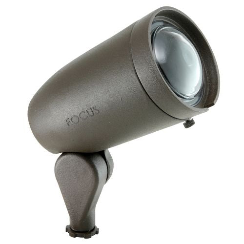 Focus Industries 120V 50W Aluminum Bullet Directional Light w/Extension Cap & Lens - Bronze Texture (Open Box Item)