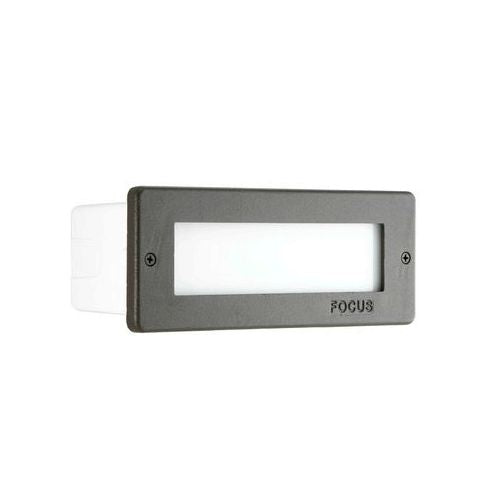 Focus Industries 12V 36W Aluminum Brick Step Light with White Acrylic Lens - Bronze Texture (Open Box Item)