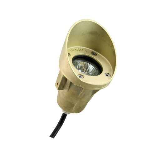 Focus Industries 12V 20W Brass Underwater Light with Angle Collar