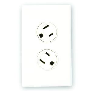 360 Electrical Duplex Outlet, 15A Rotating Duplex Receptacle w/Screwless Wall Plate - White