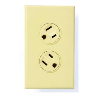 360 Electrical Duplex Outlet, 15A Rotating Receptacle w/Screwless Wall Plate - Almond (Open Box Item)