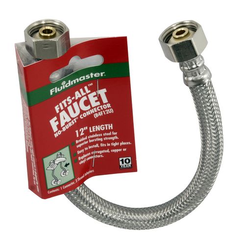 Fluidmaster 12" Fits-All No-Burst Faucet Connector - Stainless Steel