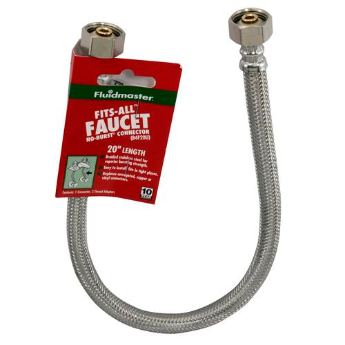 Fluidmaster 20" Fits-All No-Burst Faucet Connector - Stainless Steel