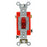 Leviton Single-Pole Pilot Light Toggle Switch, 20A, 277V, Red, LIT WHEN ON 