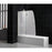 DreamLine SHDR-3148586-04-FR1 Bathtub Shower Door, 48"W x 58"H Aqua Hinged, Left Wall Installation - Brushed Nickel