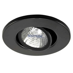 Ark Lighting Recessed Lighting Trim, 2" 50W Max Low Voltage Mini Trim w/ Gimbal Ring - Black
