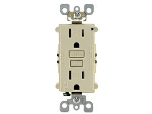 Leviton GFCI Outlet, 15A Tamper-Resistant, Commercial Grade SmartLock Pro Receptacle - Ivory