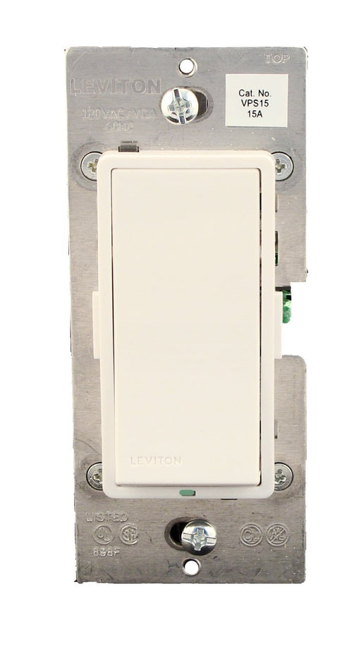 Leviton Light Switch, 15A Vizia Switch, 3-Way - White, Ivory & Almond Faceplates Included