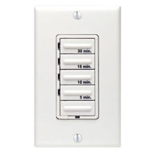 Leviton Timer Switch, 5/10/15/30 Minute Electronic Countdown - Interchangable White, Ivory, & Light Almond Faceplates