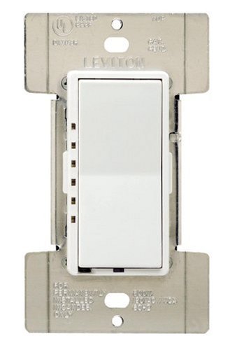 Leviton Dimmer Switch, 600W Mural Digital Incandescent Rocker Dimmer, 3-Way - White