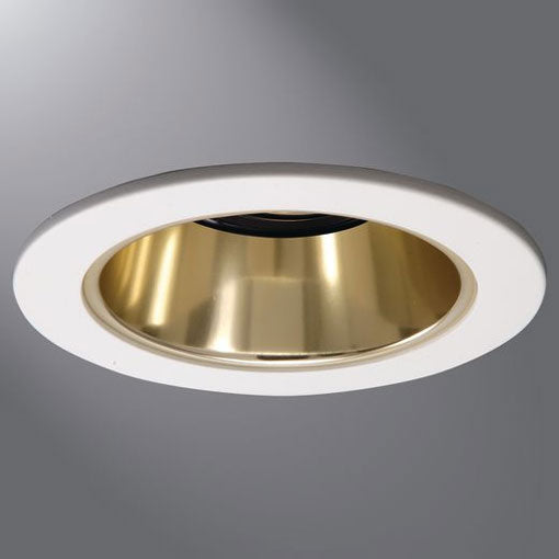 Halo Recessed Lighting Trim, 4" Residential Gold Reflector - White
