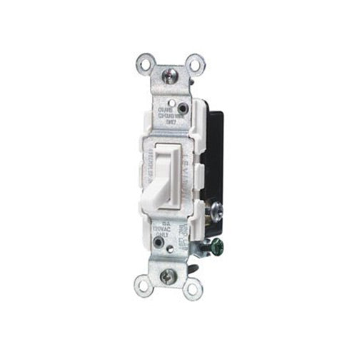 Leviton Light Switch, Toggle Switch, 3-Way - White