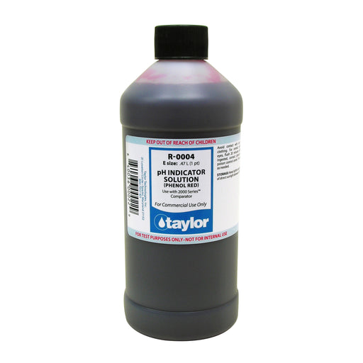 Taylor Technologies R-0004-E pH Indicator Solution (for 2000 Series), Phenol Red, 16 oz
