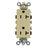 Leviton Electrical Outlet, Decora Plus Duplex Receptacle 20A, Commercial Grade, Self Grounding - Ivory