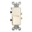 Leviton Light Switch, Decora Combination Switch, Double Rocker, 20A, Single-Pole - Light Almond