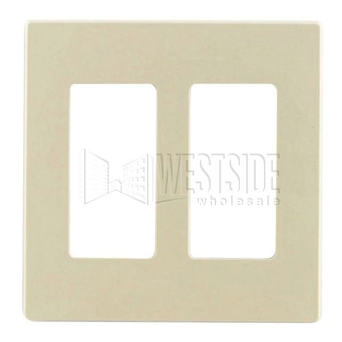 Leviton Electrical Wall Plate, Decora Screwless, 2-Gang - Ivory