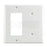 Leviton Electrical Wall Plate, Metal Decora Combination, 1-Decora & 1-Blank, 2-Gang - White