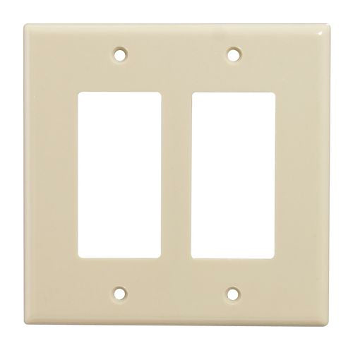 Leviton Electrical Wall Plate, Midway Size Decora, 2-Gang - Ivory