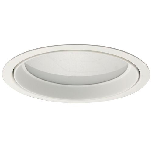 Halo Recessed Lighting Trim, 7" Compact Flourescent Shower Trim - White w/Regressed Albalite Lens