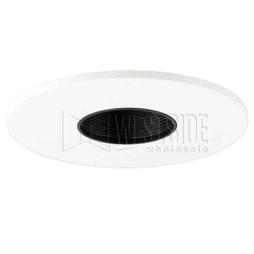 Halo Recessed Lighting Trim, 3" Adjustable Baffle Pinhole Trim - White with Black Baffle