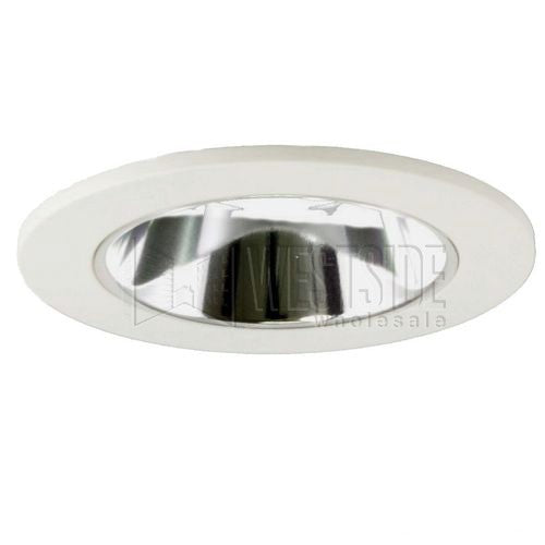 Halo Recessed Lighting Trim, 3" Reflector Shower Trim - White with Clear Reflector Lens