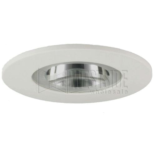 Halo 3" Recessed Shower Reflector Trim, White w/ Frosted Glass Lens