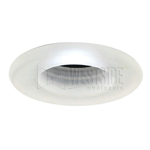 Halo Recessed Lighting Trim, 4" Line Voltage Metropolitan Open Glass Trim - Clear Frosted Glass