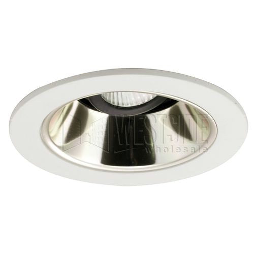 Halo Recessed Lighting Trim, 4" Low Voltage Reflector Trim - White with Champagne Gold Reflector