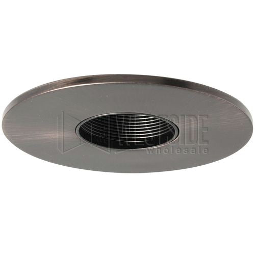 Halo Recessed Lighting Trim, 3" Adjustable Baffle Pinhole Trim - Tuscan Bronze with Black Baffle
