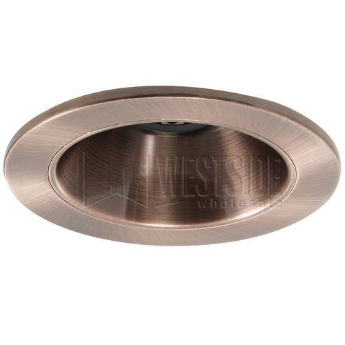 Halo Recessed Lighting Trim, 3" 35 Degree Tilt Adjustable Reflector Trim - Antique Copper 