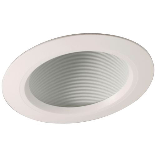 Halo Recessed Lighting Trim, 6" Line Voltage Slope Ceiling Baffle Reflector Trim - White