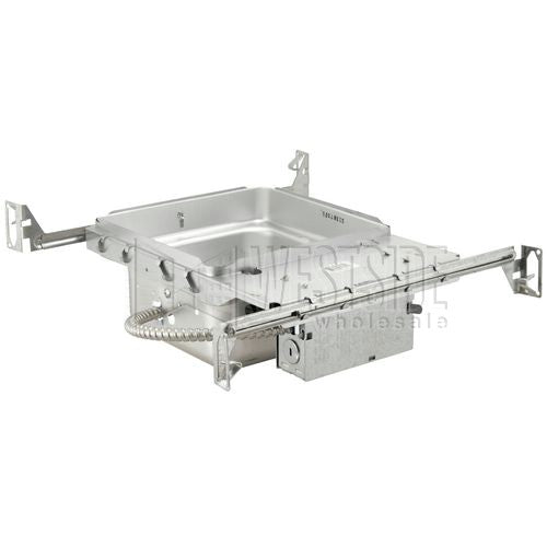 Halo Recessed Lighting Can, 9" 100W Max Square Line Voltage Non-IC Housing - for New Construction