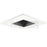 Halo Recessed Lighting Trim, 3" Lensed Showerlight Adjustable Baffle Square Trim - White with Black Baffle