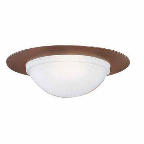Halo Recessed Lighting Trim, 6" Line Voltage Frosted Dome Shower Trim - Tuscan Bronze