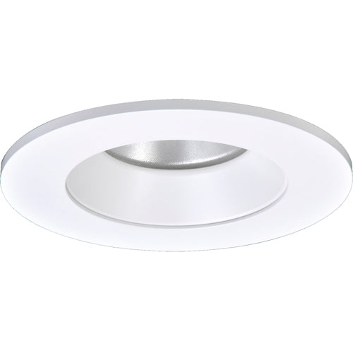 Halo LED Downlight Trim, 4" Reflector Trim   w/ Regressed Solite Lens- White Trim with Haze Reflector