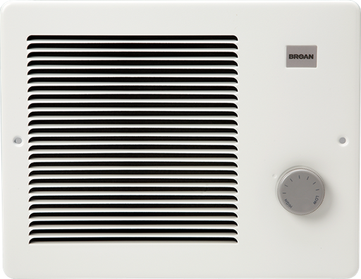 Broan Wall Heater, 1500W Max Comfort-Flo Multi-Volt - White