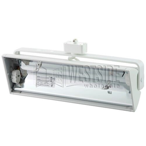 Halo Track Lighting, Twin Tube Compact Fluorescent Power-Trac Track Fixture - White